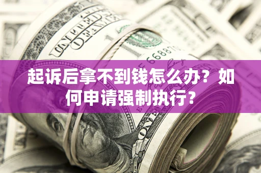 济南起诉后拿不到钱怎么办？如何申请强制执行？