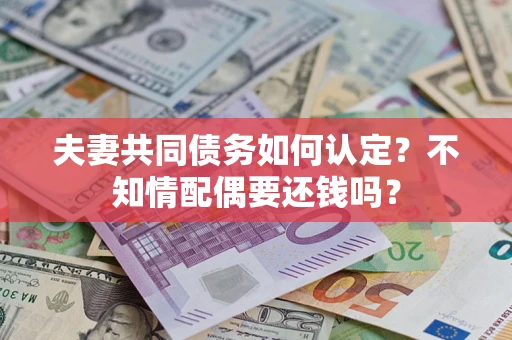 济南夫妻共同债务如何认定？不知情配偶要还钱吗？