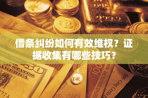 济南借条纠纷如何有效维权？证据收集有哪些技巧？