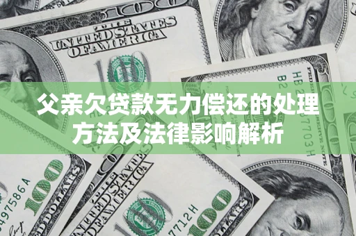 济南父亲欠贷款无力偿还的处理方法及法律影响解析