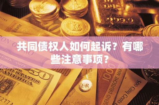 济南共同债权人如何起诉？有哪些注意事项？